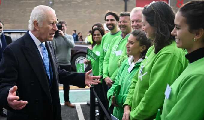 King supports food poverty project on his working birthday