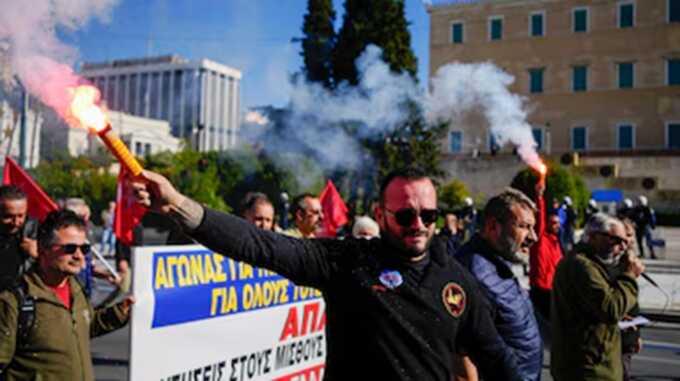 Greece hit by general strike as workers protest against cost-of-living squeeze