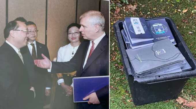 Box of books discarded by ’Chinese spy’ deepens mystery around Prince Andrew’s connections