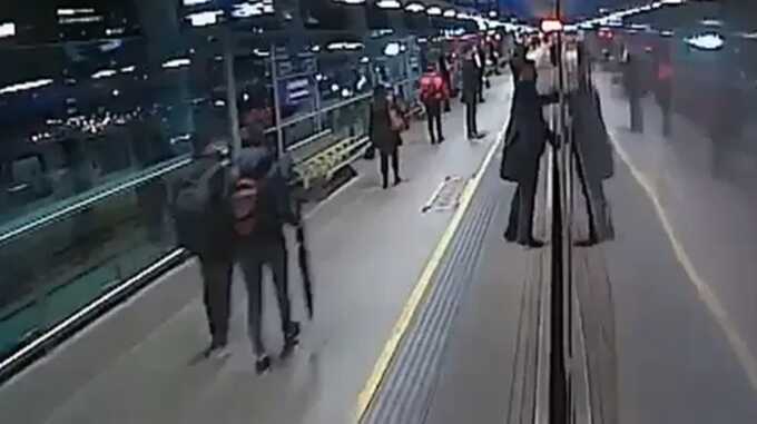 Terrifying moment man dragged under train prompts warning for Christmas travelers