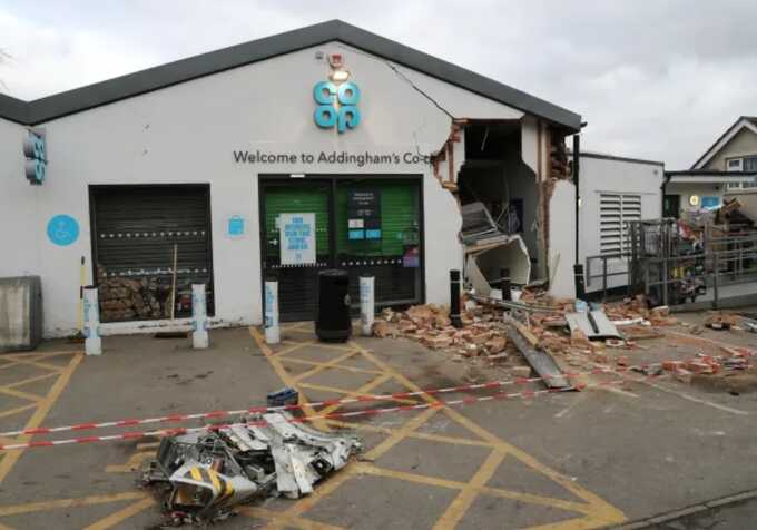 Thieves use forklift to steal entire cash machine from Co-op store