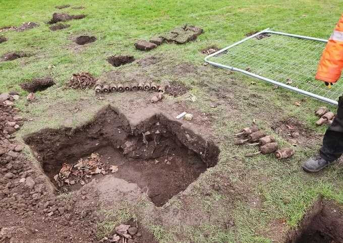 Construction of Northumberland play park halted after discovery of 157 WWII bombs