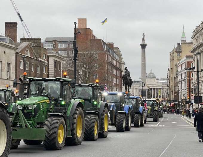 Farmers protest in London with tractors over changes to inheritance tax