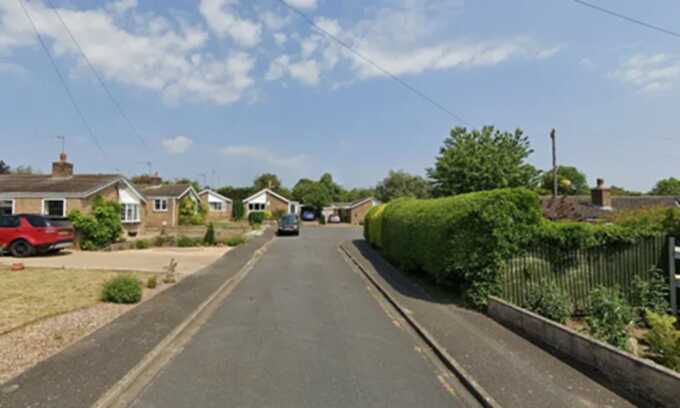 Brookside Close in Ancaster, Lincolnshire, where the bones were found (Picture: Google Maps)