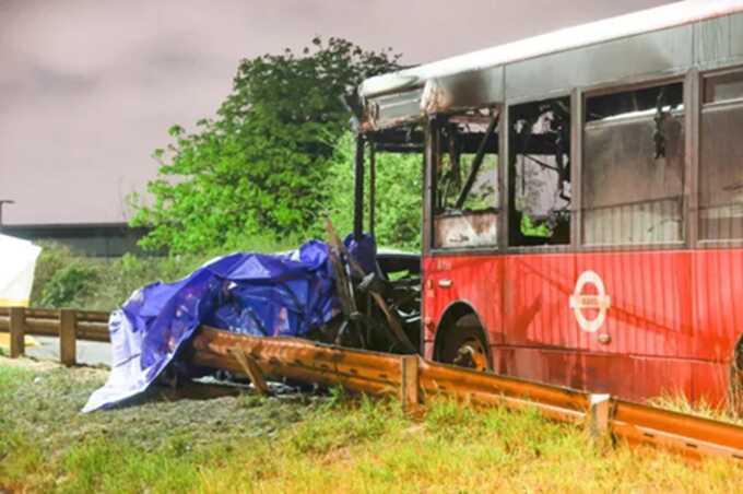 Three dead in horrific crash between car and bus outside Feltham prison