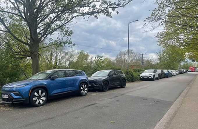 Nine brand new electric cars with a total value of between £278k and £520k have been dumped at the roadside after the Tesla-rivalling manufacturer went into liquidation last year