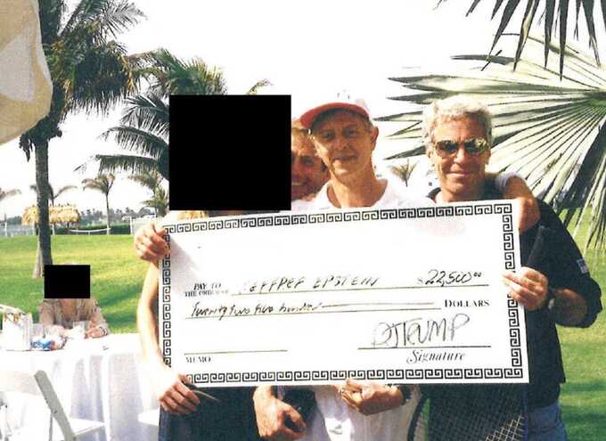 Epstein birthday scrapbook shows Trump-signed check and disturbing ‘woman sale’ note