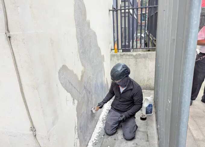 Banksy artwork of judge attacking protester removed from Royal Courts of Justice