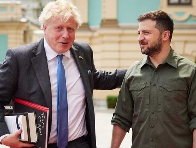 Johnson’s £1m backer joined him for meetings with Zelenskyy in Kyiv