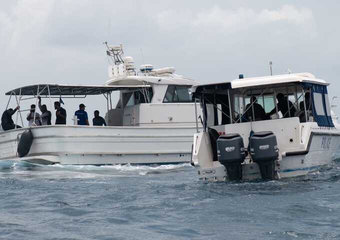 Search for missing Italian divers in Maldives resumes as Finnish experts arrive after rescuer’s death