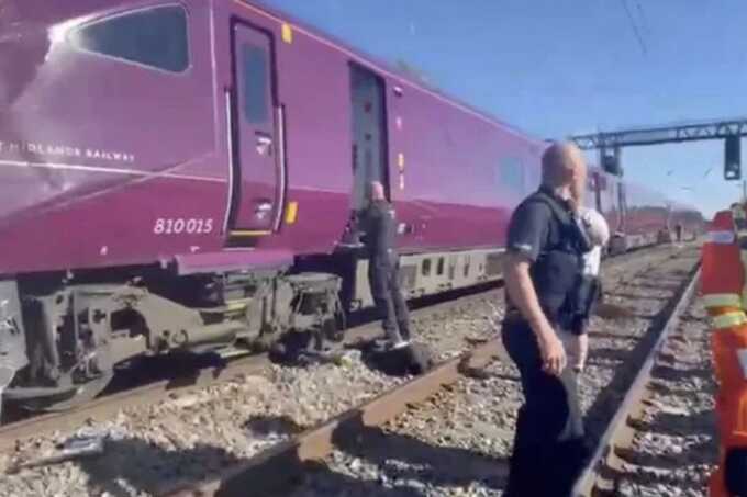 Two passenger trains collide near Bedford as hospitals put on standby