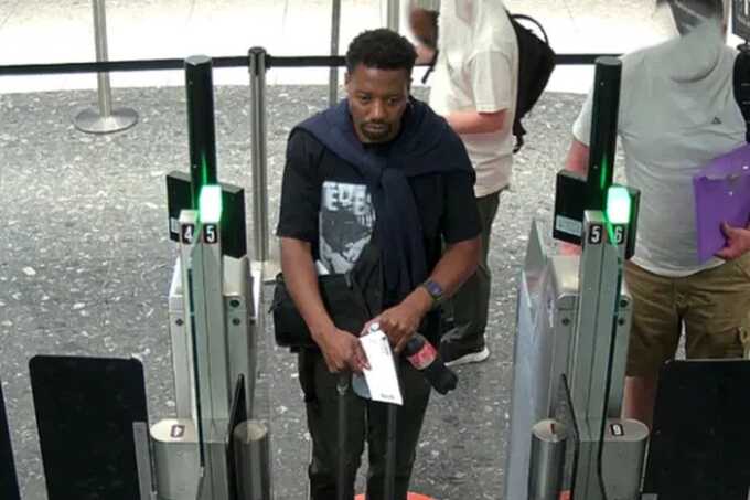 Moment Bedford triple murder suspect is arrested after fleeing the UK