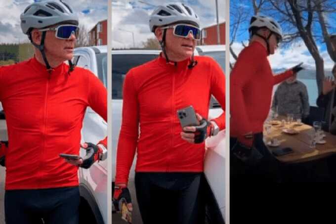 Governor removed after criticism over wearing cycling tights at public event