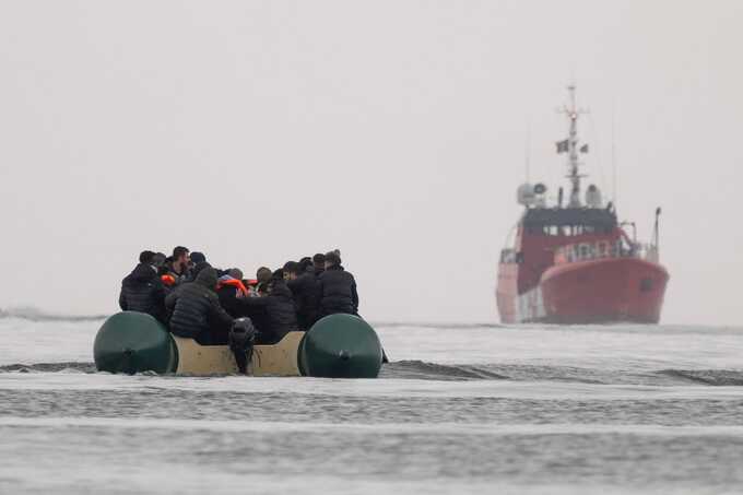 Rescue launched after migrant boat carrying 160 people catches fire in Channel