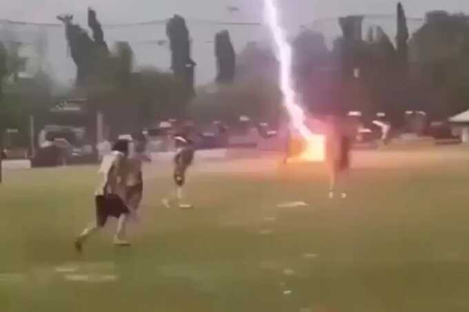 Footballer killed and 12 injured after lightning strikes match in Thailand