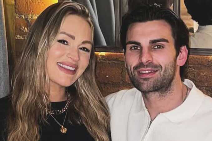 Laura Woods supports Adam Collard as millionaire father goes on trial accused of assaulting him in cottage dispute