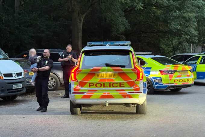Stolen Volvo with two-year-old child inside found abandoned as police hunt suspect