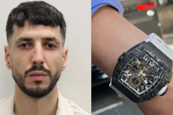 Brazen thief grabbed man’s wrist in bid to steal £250,000 Richard Mille watch before cops swooped