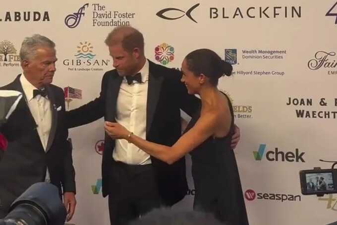 Meghan Markle appears to be snubbed by David Foster on Canadian red carpet
