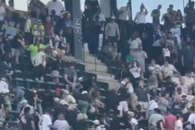 "There’s a kid!" Mass brawl erupts among White Sox fans during baseball game