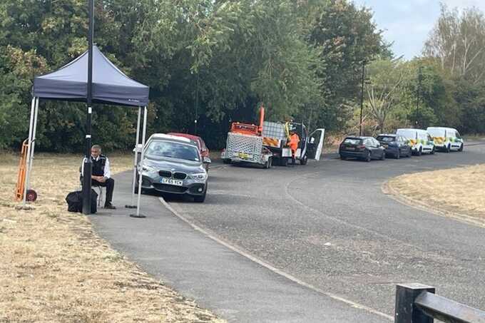 Dad cycling with his children discovers woman’s skull in London park after wildfire