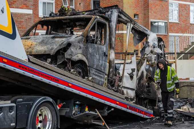 Four men admit £1m arson attack that destroyed ambulances and damaged synagogue
