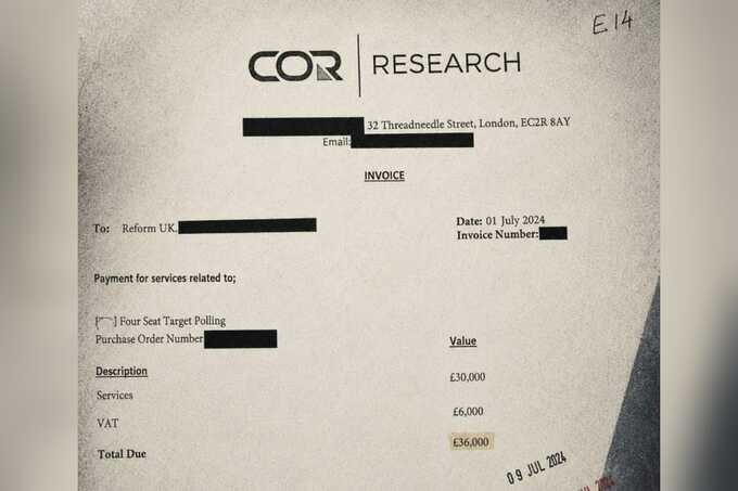 Reform UK paid £645,000 to mysterious polling firm with no public footprint