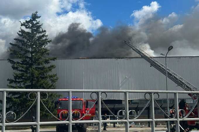 Vladimir Putin’s missiles strike British business factory as building engulfed in flames