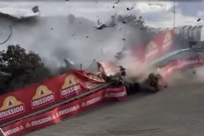Porsche driver survives terrifying brake failure crash at Laguna Seca