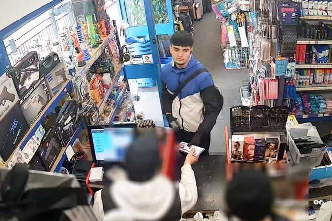 Smiling killer caught on CCTV buying knife before stabbing man to death