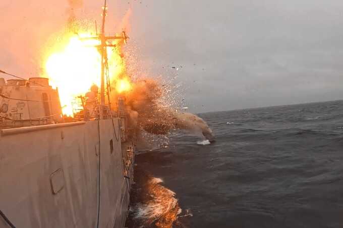 Royal Navy sinks warship off Scotland in dramatic "ship-busting" missile test