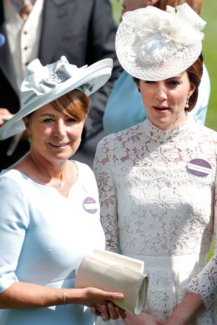 Carole Middleton and daughter Kate are pictured in 2017 at Royal Ascot