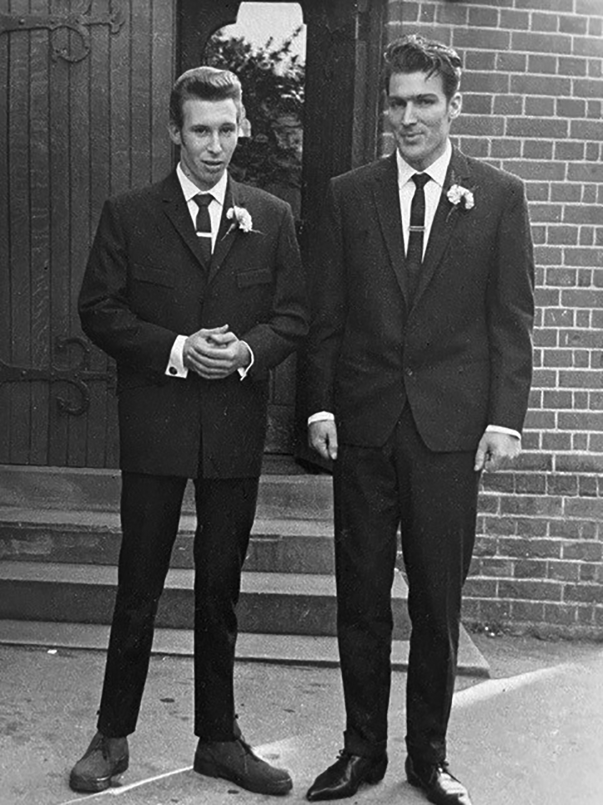 Ronnie with his brother on his wedding day in 1964