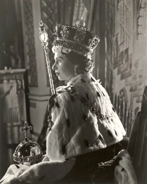 Royal Collection Trust/His Majesty King Charles III The late Queen Elizabeth II pictured on the day of her coronation