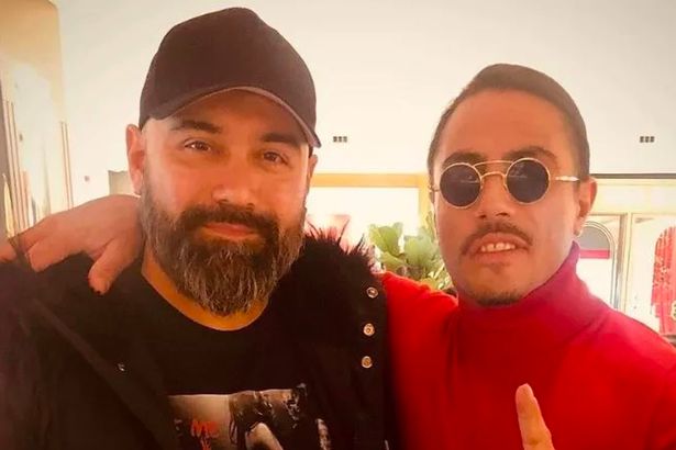 The DJ pictured with steak connoisseur Salt Bae eiqrkikqiurinv