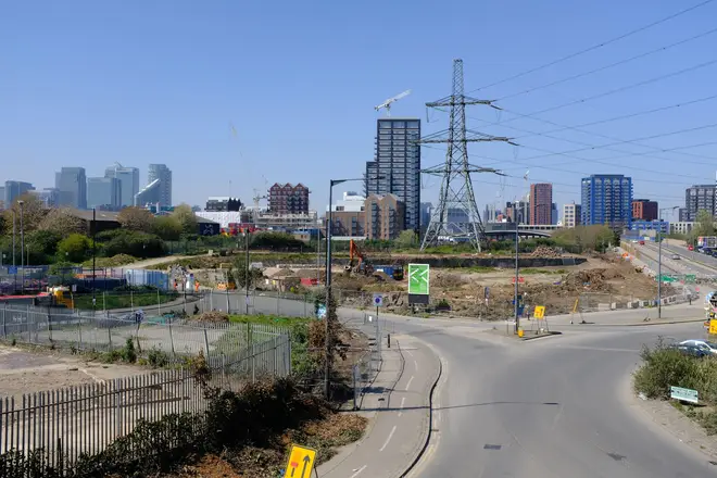 Construction on the new Silvertown Tunnel, linking Silvertown to Greenwich Peninsula