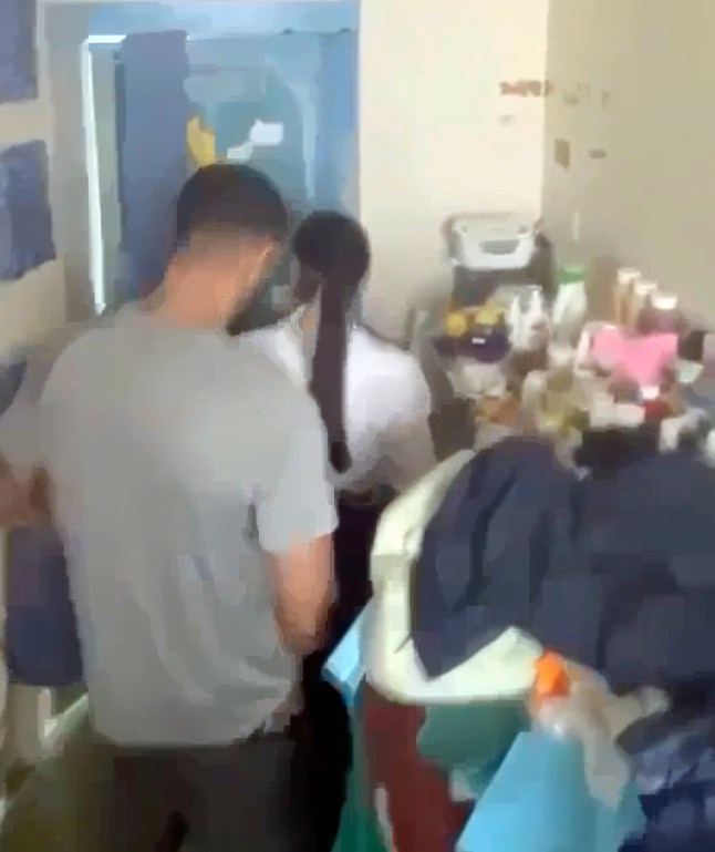 Pic shows: Internet viral video of what appears to be a femail prison officer having sex with an inmate whilst another films the encounter Reportedly this woman is Linda De Sousa Abreu, 29, originally from Brazil supplied by Pixel8000 07917221968 eiqrdiqetiqdkinv