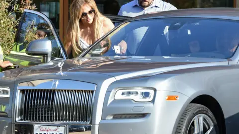 Shutterstock Singer Jennifer Lopez seen getting into a silver Rolls-Royce in Los Angeles eideiqzqidrqinv