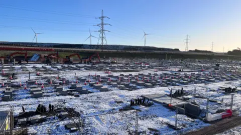 Groundworks for the first phase of the battery park site