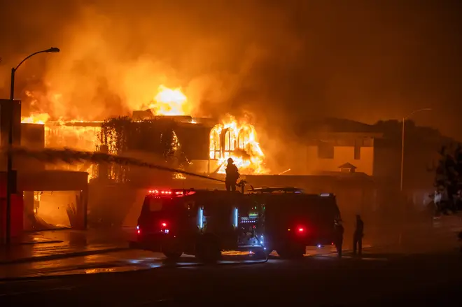 Powerful Winds Fuel Multiple Fires Across Los Angeles Area