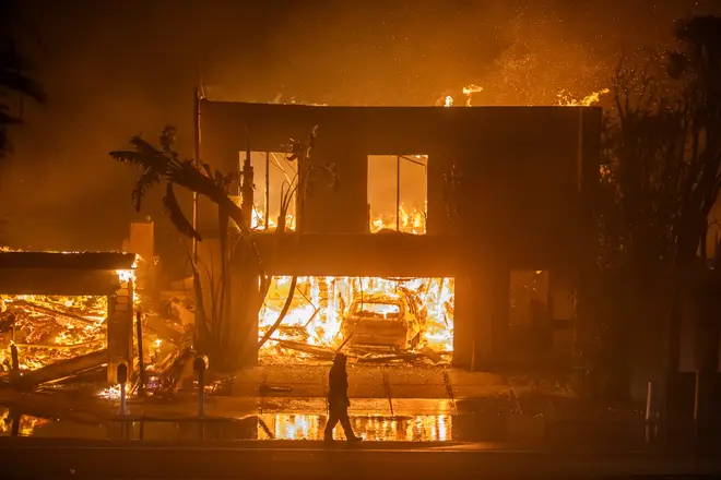 Powerful Winds Fuel Multiple Fires Across Los Angeles Area