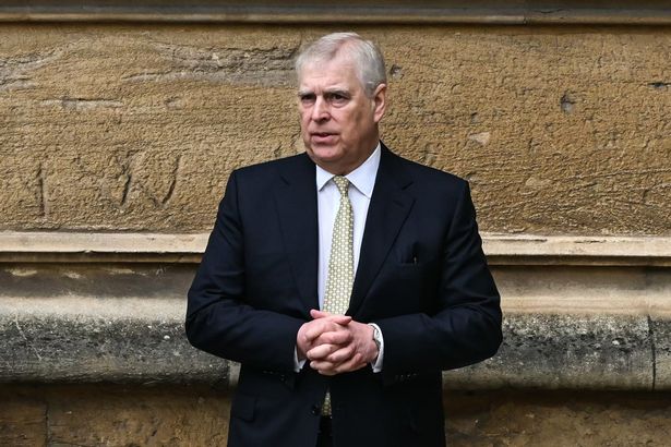 Britain’s Prince Andrew, Duke of York reacts as he arrives at St. George’s Chapel, Windsor Castle eiqduidruidrzinv