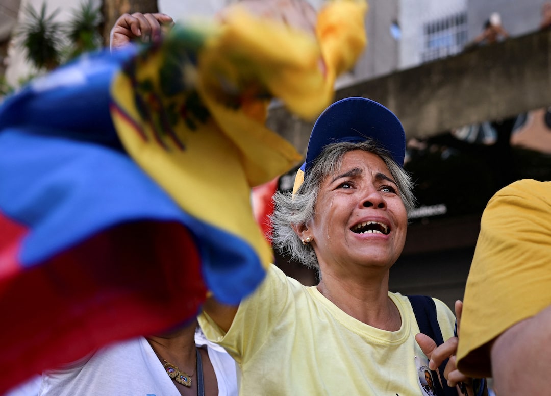 Venezuela opposition leader Machado appears at protest