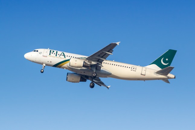 PIA Pakistan International Airlines Airbus A320 airplane at Dubai Airport in the United Arab Emirates