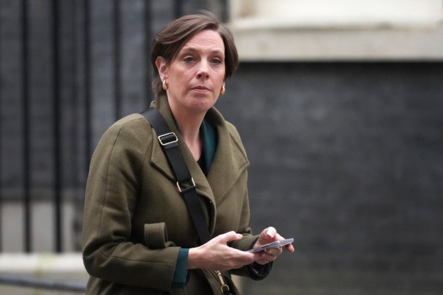 Jess Phillips, Britain’s Parliamentary Under-Secretary of State for Safeguarding and Violence Against Women and Girls leaves 10 Downing Street in London, Wednesday, Jan. 8, 2025. (AP Photo/Kirsty Wigglesworth) eiqrriqqkiquinv