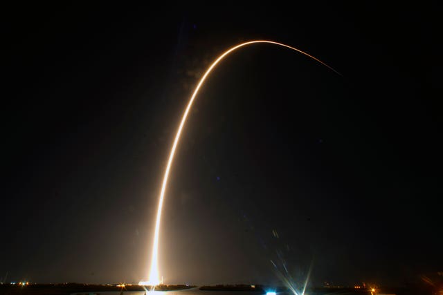 The trajectory of the rocket