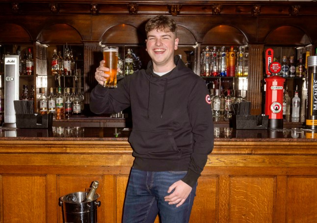 **FREE FOR EDITORIAL USE** 20-year-old James Clarkson celebrates winning ??7,533,329 on the National Lottery at Dalston Hall near Carlisle, UK. Picture date: Monday January 13, 2025. Photo credit should read: Anthony Devlin eidqiuhikuinv