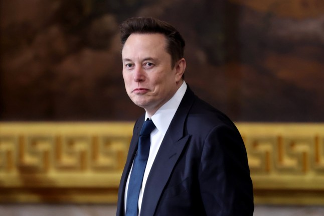 WASHINGTON, DC - JANUARY 20: Telsa, SpaceX and X CEO Elon Musk arrives for the Inauguration of Donald J. Trump in the U.S. Capitol Rotunda on January 20, 2025 in Washington, DC. Donald Trump takes office for his second term as the 47th president of the United States. (Photo by Kevin Lamarque - Pool/Getty Images)