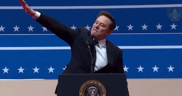 Elon Musk sparked a wave of controversy after what appeared to be a ’Hitler’ salute during President Donald Trump’s inaugural parade.  qhiqquidhiqkeinv