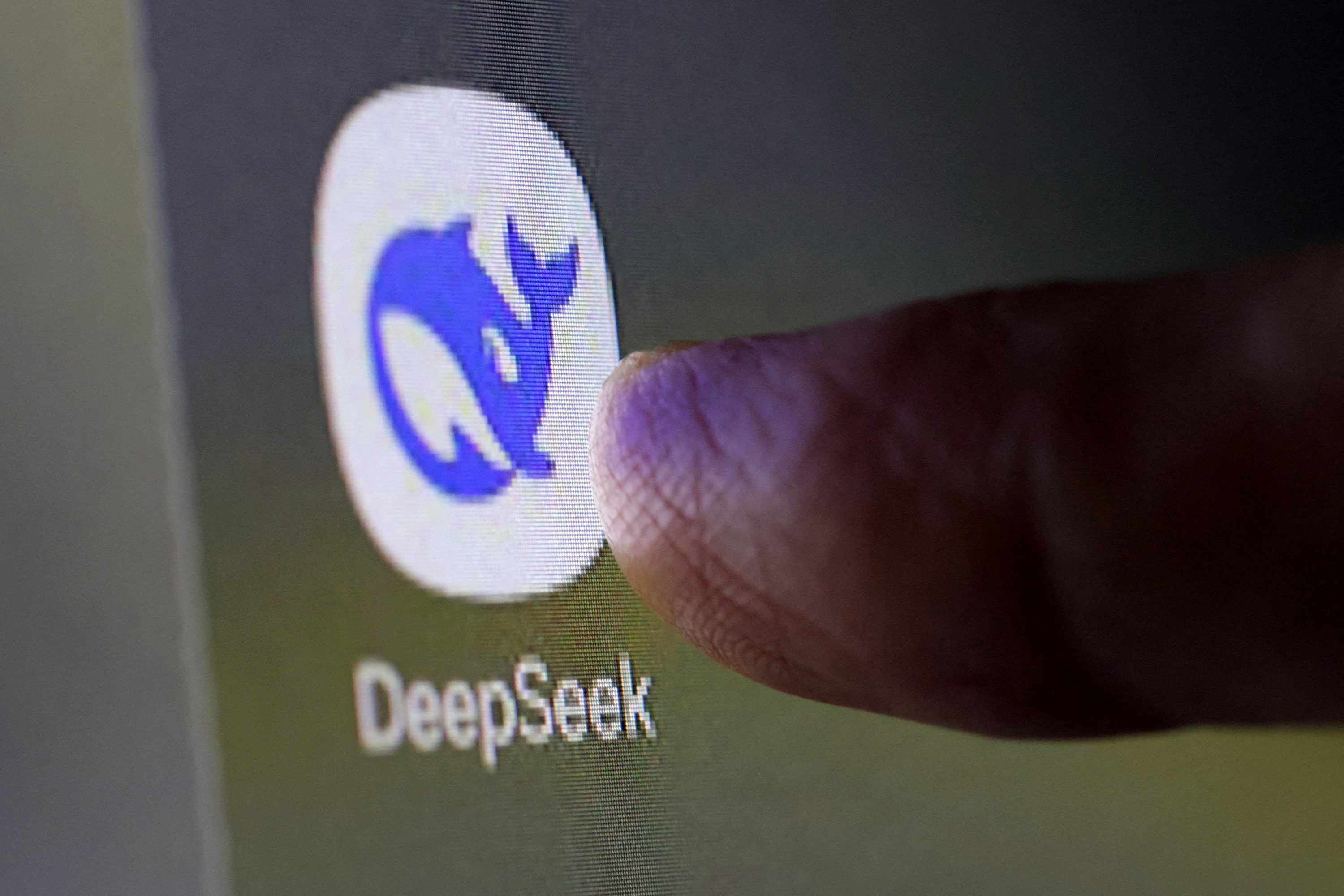 Illustration shows Deepseek app icon eiqreikiqqdinv